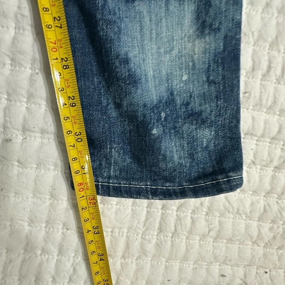363 True Religion skinny jeans white washed bleached sz 25 - Picture 3 of 9
